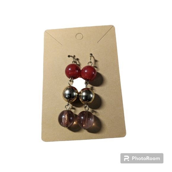 Beaded Multi-Layer Necklace, with 1 Pair of Matching Earrings. - Picture 4 of 12